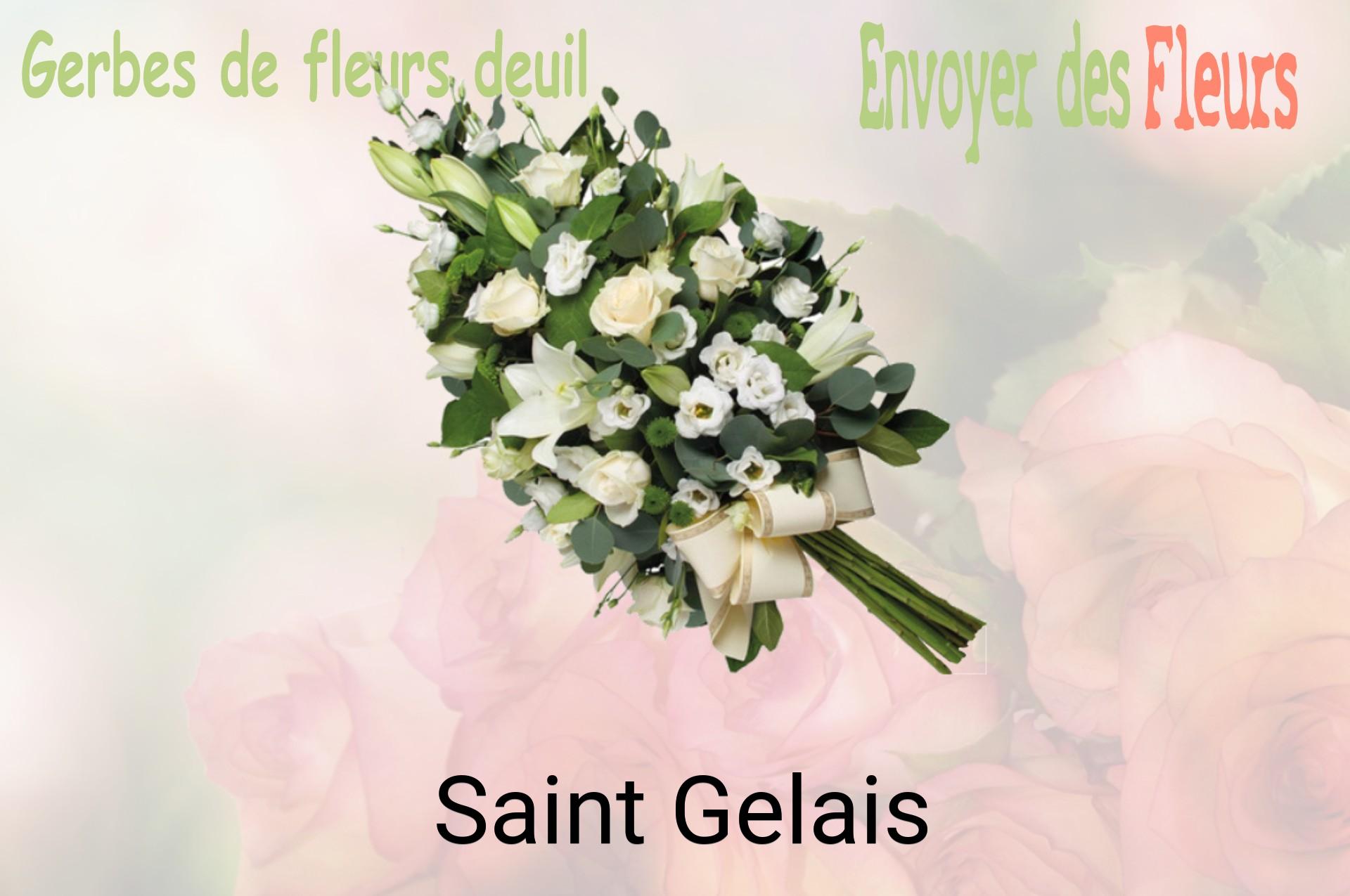 Gerbe de fleurs de deuil livrée à Saint-Gelais